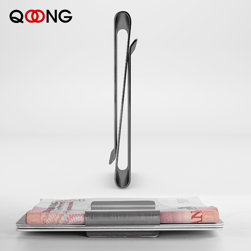 Money Clip Magnetic - QOONG Acero inoxidable delgado de doble