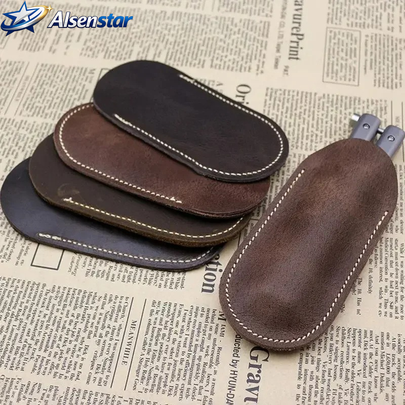Edc Pocket Carry Fixed Blade - Funda de cuero para cuchillo pequeño,