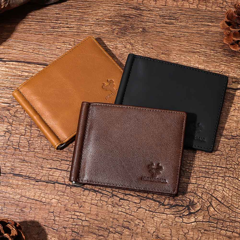 Cartera delgada de cuero genui - Money Clip Magnetic reseña y precio