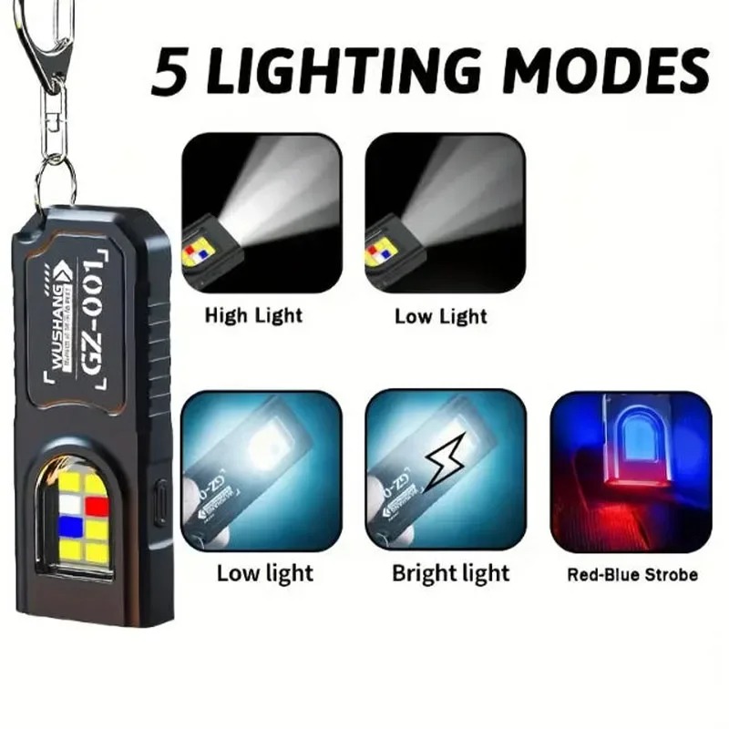 Linterna LED COB portátil con  - Keychain Flashlight reseña y precio