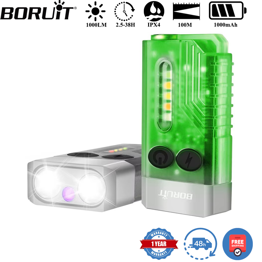 BORUiT V10 llavero UV LED EDC  - Keychain Flashlight reseña y precio